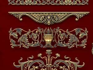 4k classical ornaments 3D Model