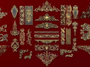 4k classical ornaments 3Dモデル