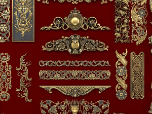 4k classical ornaments 3D Model