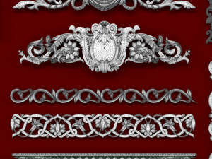 4k classical ornaments 3D Model