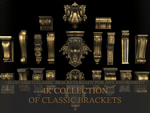 4k classical bracket 3Dモデル