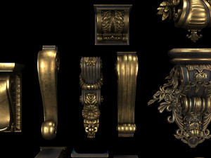 4k classical bracket Modelo 3D