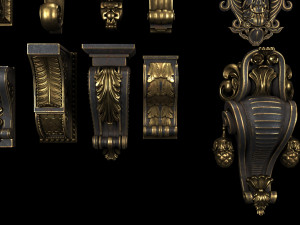 4k classical bracket Modelo 3D