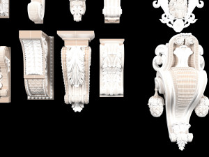 4k classical bracket Modelo 3D