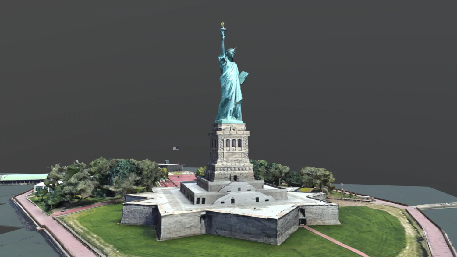 statue of liberty national monument 3D Model .c4d .max .obj .3ds .fbx .stl .blend 