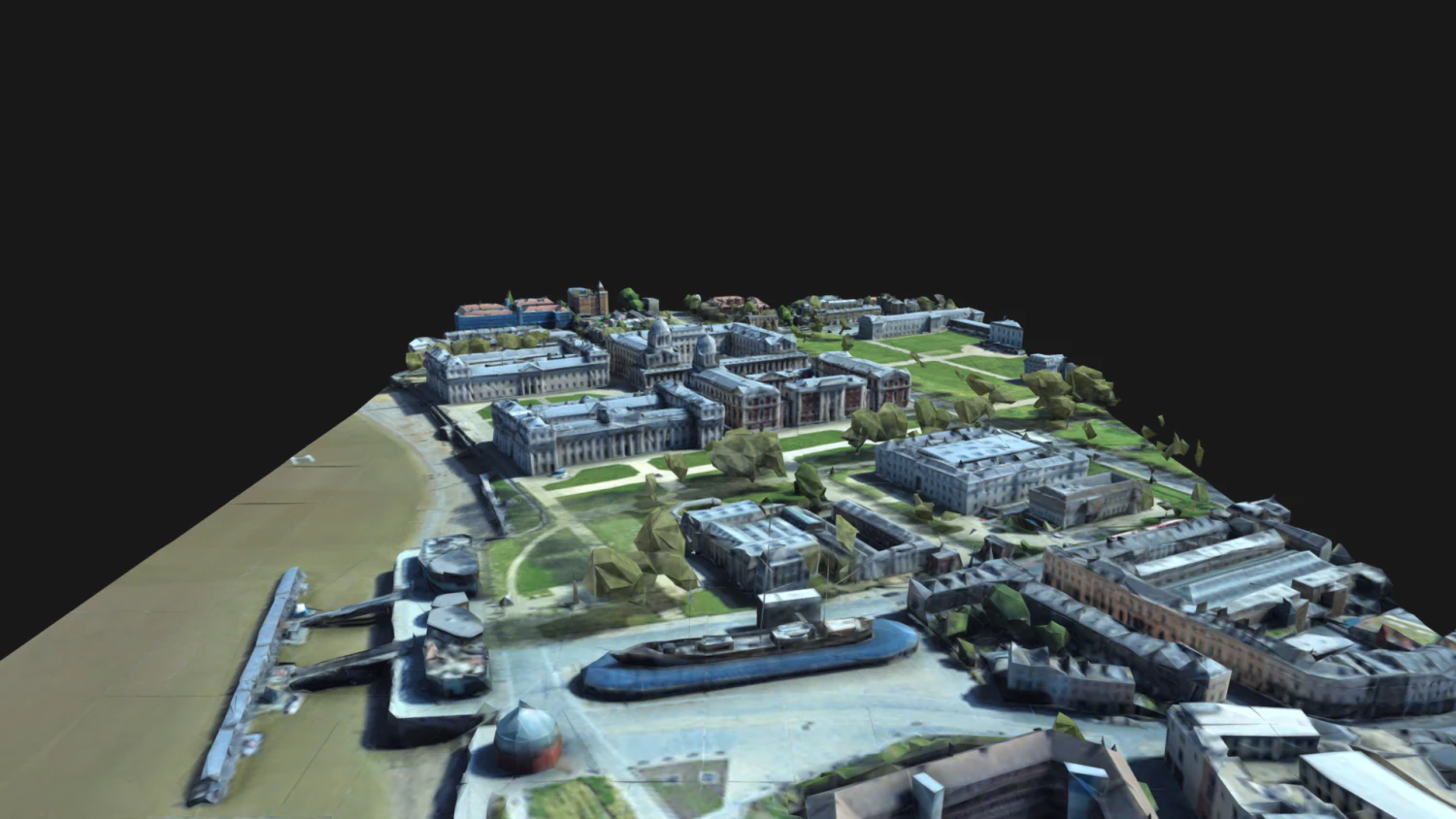 old royal naval college 3D Model .c4d .max .obj .3ds .fbx .stl .blend