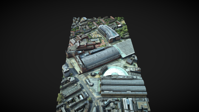 st pancras hotel and train station 3D Model .c4d .max .obj .3ds .fbx .stl .blend 