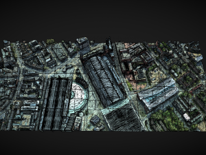 st pancras hotel and train station 3D Model