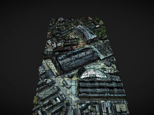 st pancras hotel and train station 3D Model