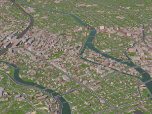 fukuoka city japan full city Modèle 3D