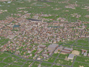 fukuoka city japan full city Modèle 3D