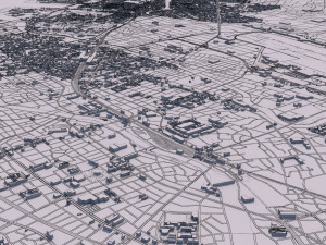 fukuoka city japan full city Modèle 3D