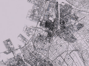 fukuoka city japan full city Modèle 3D