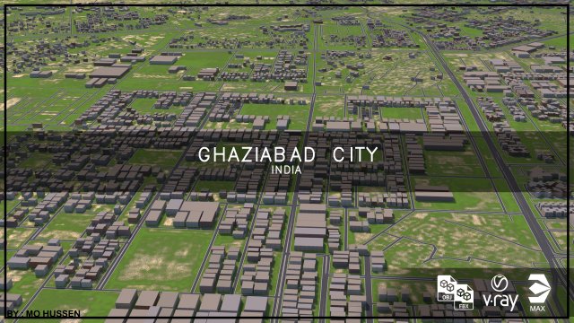 ghaziabad city india Modelo 3D .c4d .max .obj .3ds .fbx .stl .blend 