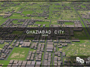 印度加济阿巴德市 3D 模型