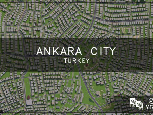 Ankara, pełne miasto Model 3D