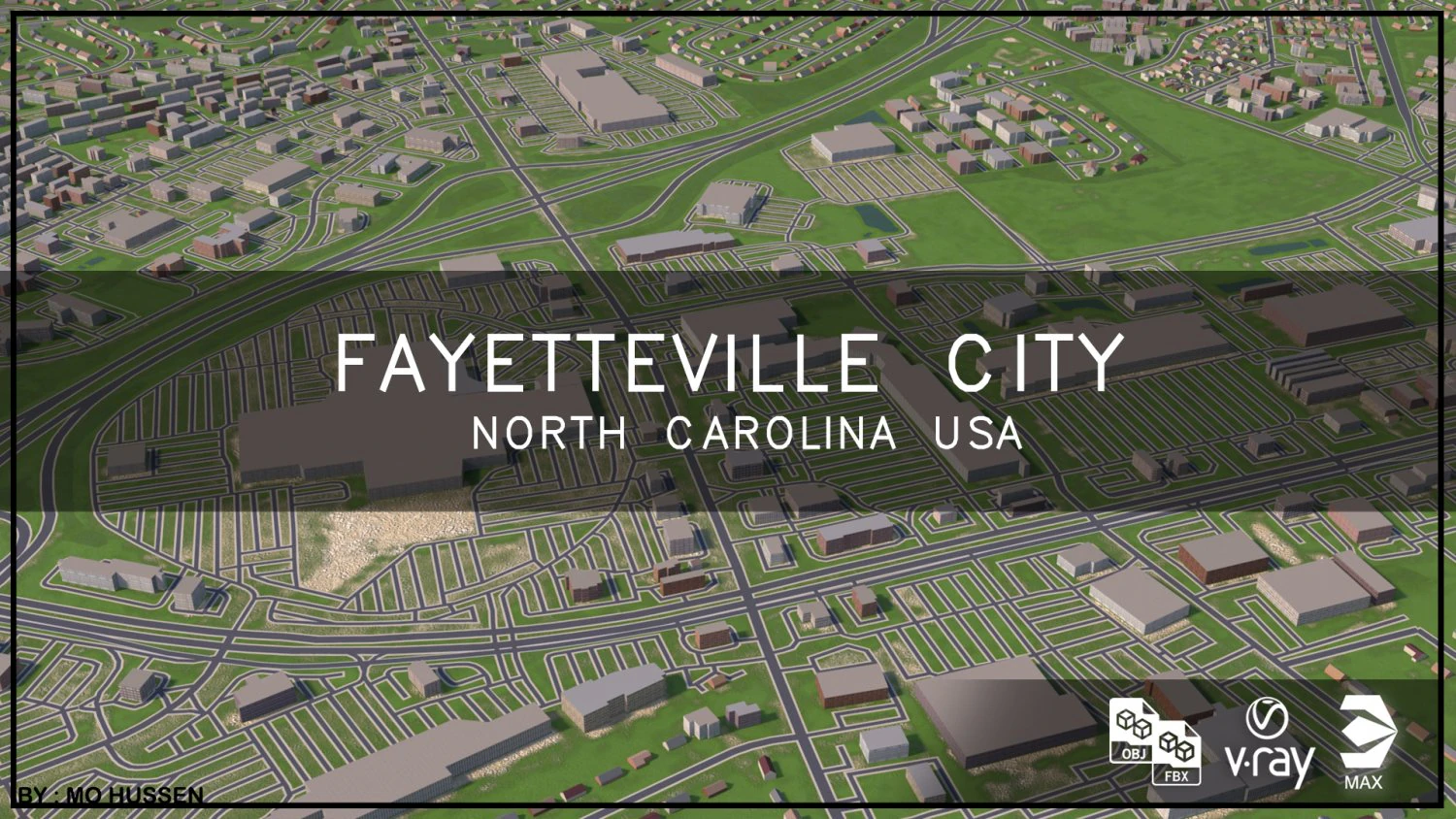 kota fayetteville carolina utara usa Model 3D .c4d .max .obj .3ds .fbx .stl .blend 