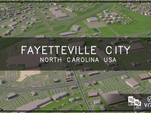 fayetteville city north carolina usa 3D मॉडल