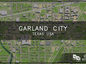 garland city texas usa 3D मॉडल