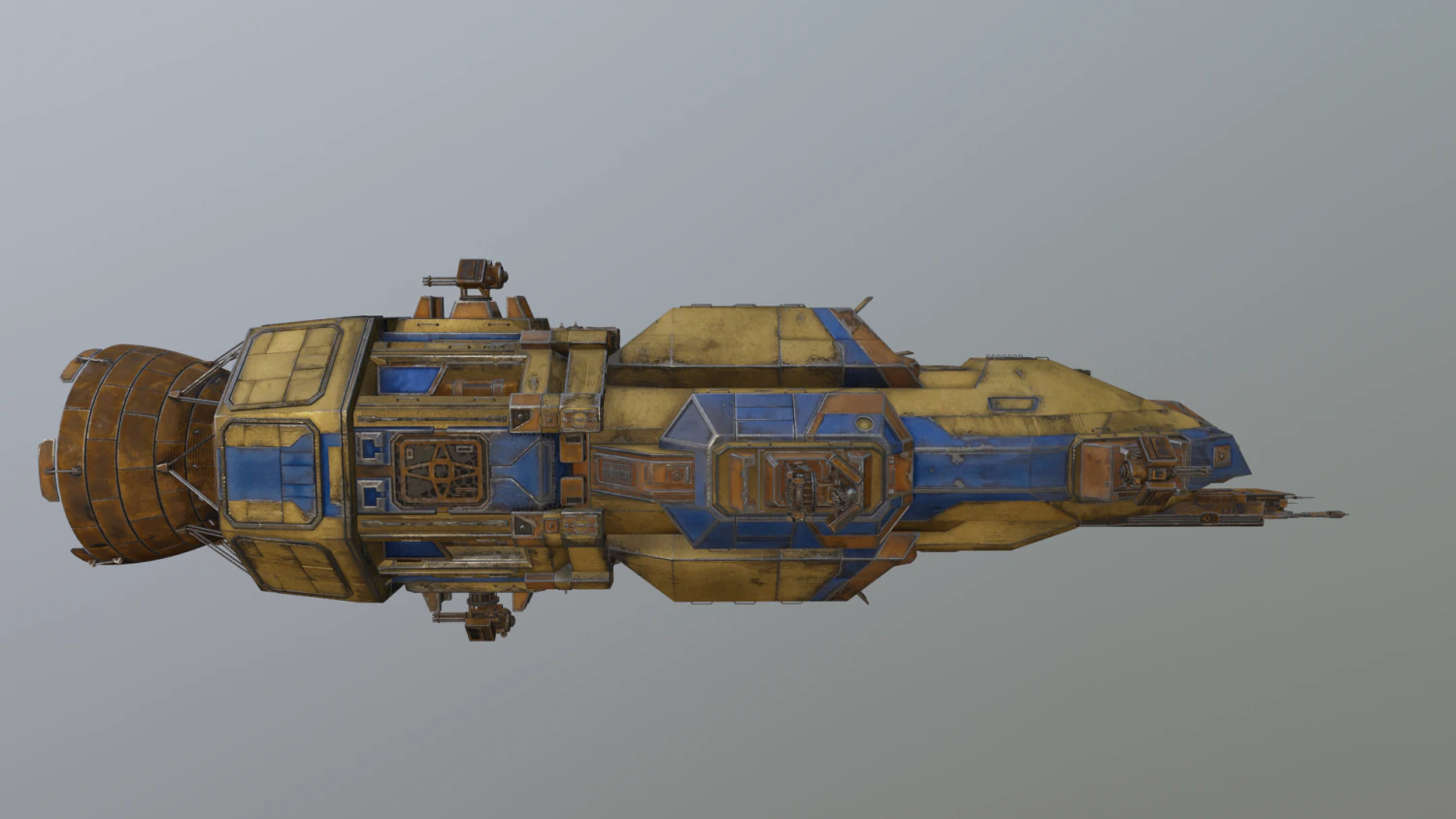 3military spaceship 3D Model .c4d .max .obj .3ds .fbx .stl .blend 