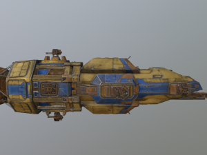 3military spaceship 3D Model