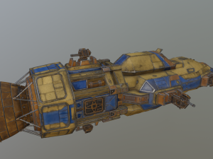 3military spaceship 3D 模型