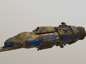 3military spaceship 3D 模型