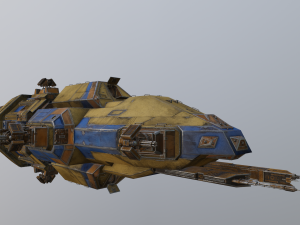 3military spaceship 3D 模型
