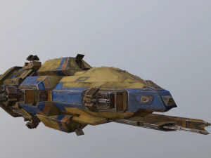 3military spaceship 3D Model