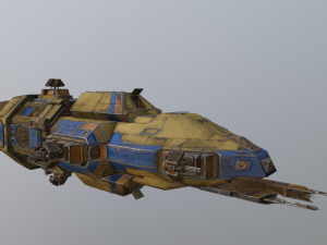 3military spaceship 3D 模型