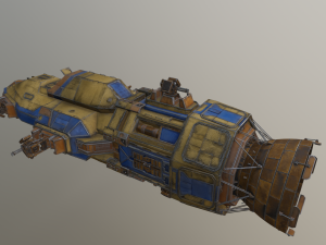 3military spaceship 3D 模型