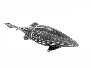4Peixenave espacial Modelo 3D