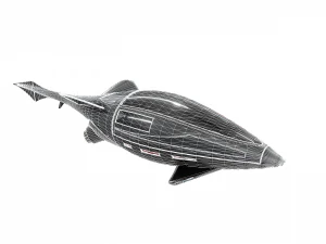 4Peixenave espacial Modelo 3D