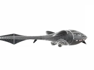 4Peixenave espacial Modelo 3D