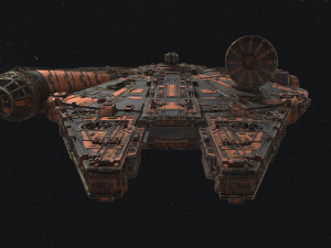 275Millennium Falcon Star Wars Spacecraft 3Dモデル