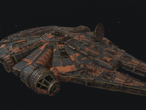 275Millennium Falcon Star Wars Spacecraft 3D मॉडल