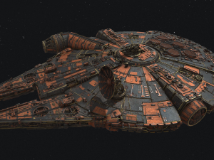 275Millennium Falcon Star Wars Spacecraft 3D मॉडल