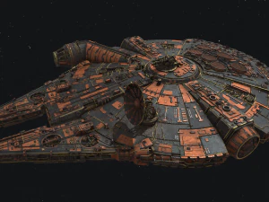 275Millennium Falcon Star Wars Spacecraft 3D Model