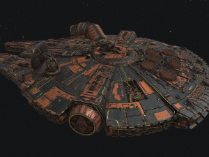 275Millennium Falcon Star Wars Spacecraft 3D मॉडल