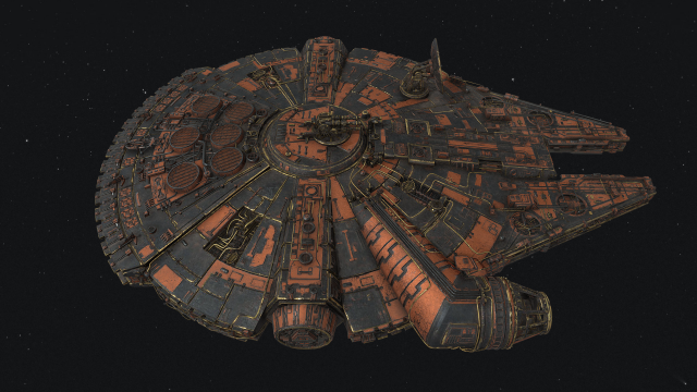 Star wars Millennium Falcon 3D Model in Fantasy Spacecraft 3DExport