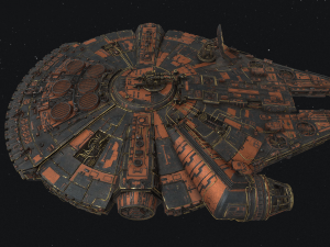 275Millennium Falcon Star Wars Spacecraft 3D मॉडल