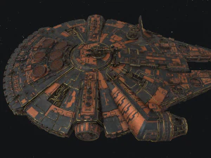 275Millennium Falcon Star Wars Spacecraft 3D Model