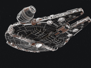 275Millennium Falcon Star Wars Spacecraft 3D मॉडल