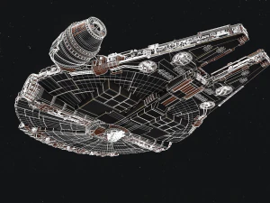 275Millennium Falcon Star Wars Spacecraft 3D Model