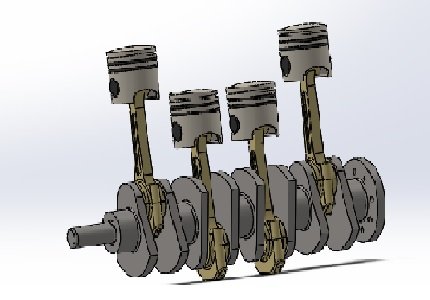 moteur 4 cylindre 3D प्रिंट मॉडल .c4d .max .obj .3ds .fbx .stl .blend 