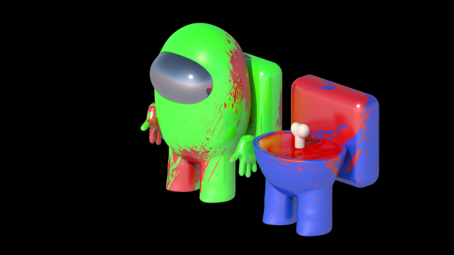 among us 3D Модель .c4d .max .obj .3ds .fbx .stl .blend 