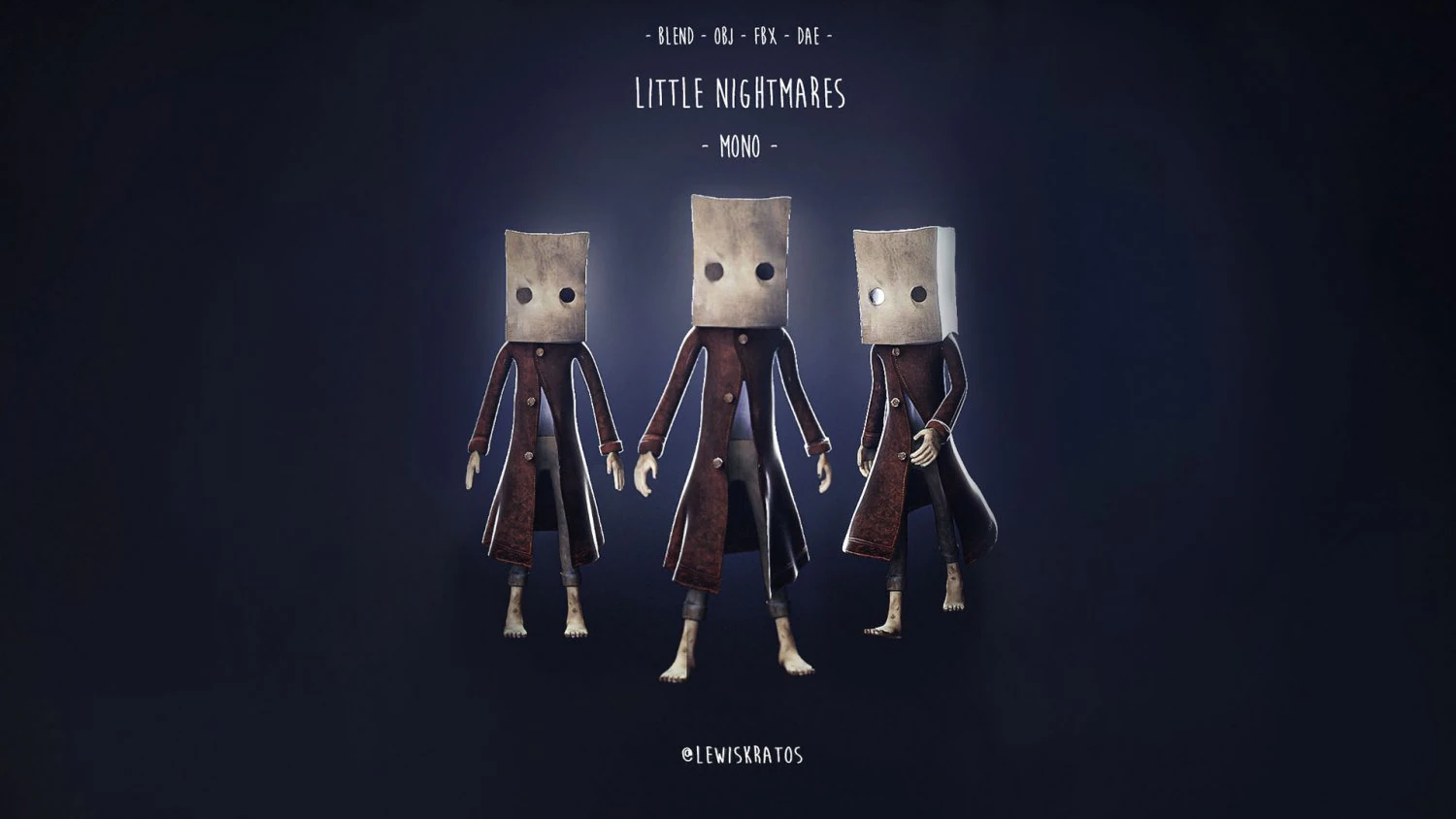 Little nightmares mono 3D Model .c4d .max .obj .3ds .fbx .stl .blend 