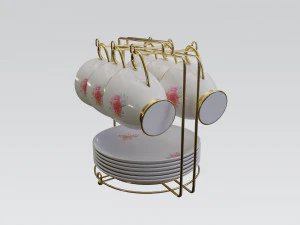 杯子套装 PBR 3D 模型