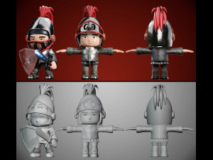 Little Warrior Niko 3D Model