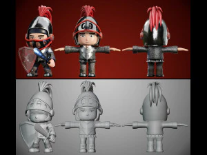 Little Warrior Niko 3D Model